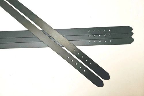 Pack of 10 Leather Straps/Collars/Choker Blanks with Holes 24 x 1 (Black)